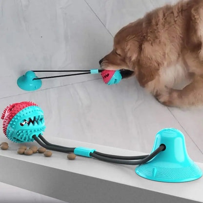 Dog Chew Toys，for Aggressive Chewers，Interactive Dog Suction Cup Toy，Teething Rope Toy，Dog Puzzle Treat Food Dispensing Ball Toy