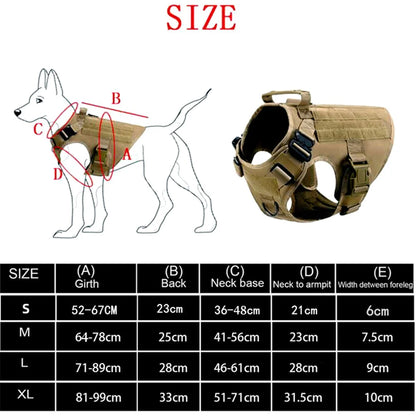 K9 Tactical Military Vest Pet German Shepherd Golden Retriever Tactical  Training Dog Harness and Leash Set For All Breeds Dogs