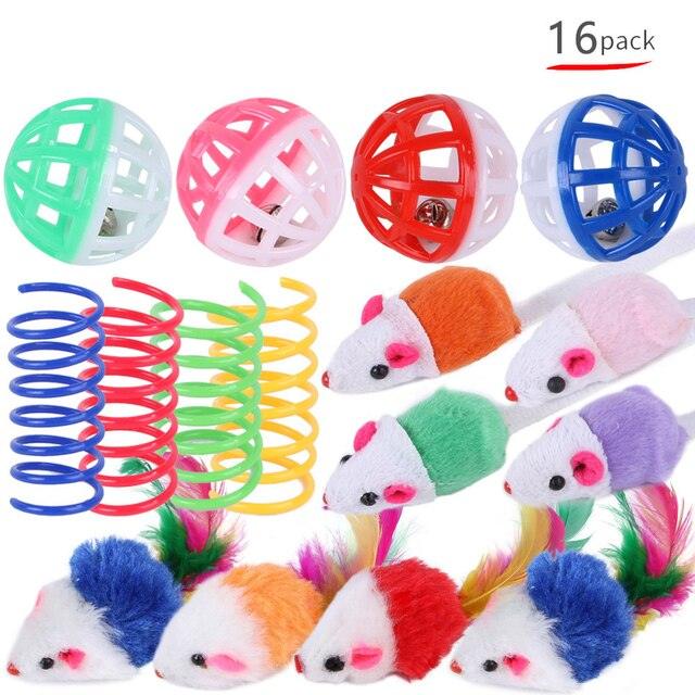 Cat Pets Toys Mouse Shape Balls Foldable Cat Kitten Play Tunnel Funny Cat Stick Mouse Supplies Simulation Fish Cat Accessories - Pampered Pets