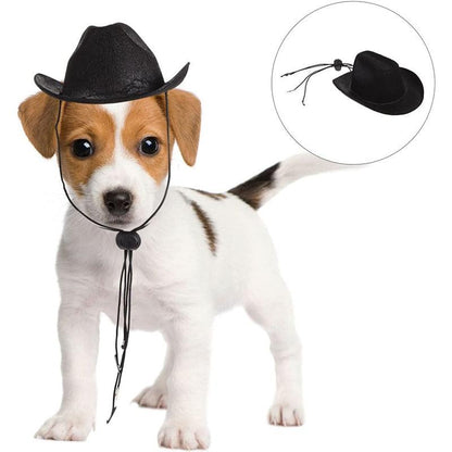 Pet Cowboy Costume Hat and Bandana Funny Dog Cat West Cowboy Hats Pet Halloween Birthday Party Cosplay Grooming Accessories - Pampered Pets