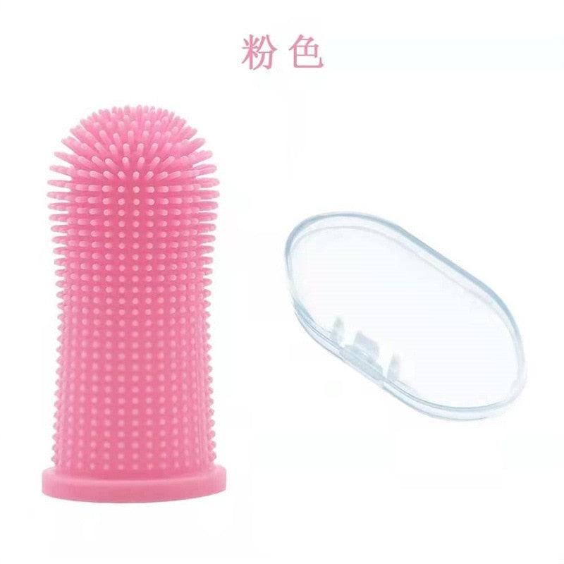 Dog Super Soft Pet Finger Toothbrush Teeth Cleaning Bad Breath Care Nontoxic Silicone Tooth Brush Tool Dog Cat Cleaning Supplies - Pampered Pets