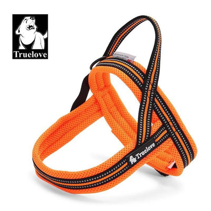 Truelove Soft Mesh Padded Nylon Dog Harness Vest 3M Reflective Security Dog Collar Easy Put On Pet Harness Pull-resistan 5 Color - Pampered Pets