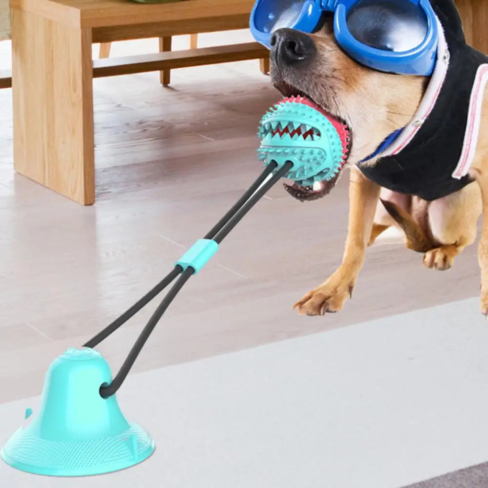 Dog Chew Toys，for Aggressive Chewers，Interactive Dog Suction Cup Toy，Teething Rope Toy，Dog Puzzle Treat Food Dispensing Ball Toy