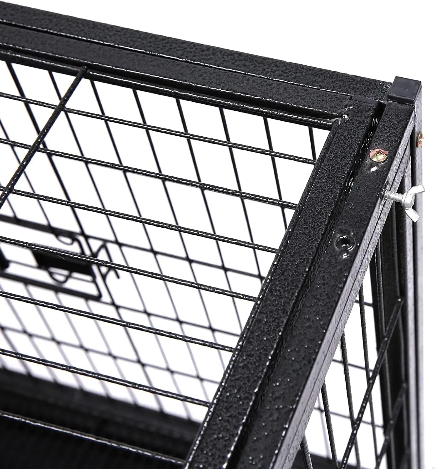 Homey Pet 36 Inch Dog Crate Stackable, Connectable Indestructible Dog Kennel Indoor Cage Medium Sized, Metal Wire