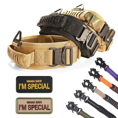 Classic Adjustable Dog Collar, Reflective Training Military Dog Collar, Nylon Heavy Duty Tactical Dog Collar, German Shepherd