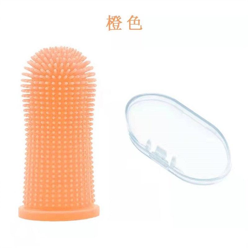 Dog Super Soft Pet Finger Toothbrush Teeth Cleaning Bad Breath Care Nontoxic Silicone Tooth Brush Tool Dog Cat Cleaning Supplies - Pampered Pets