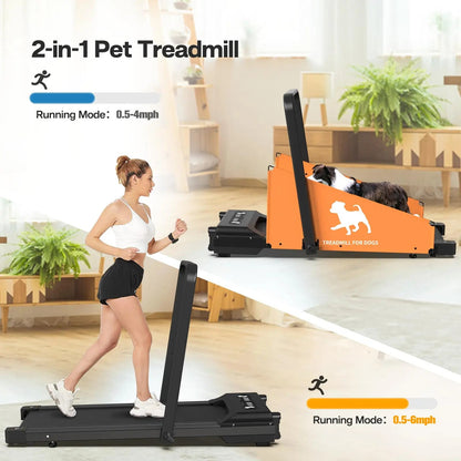 Dog Treadmill for Small Medium Dogs 2.5 Hp 220lbs Foldable Pet Treadmill for Doggy Running Machine 2 in 1 Dog Pacer Treadmill Pa