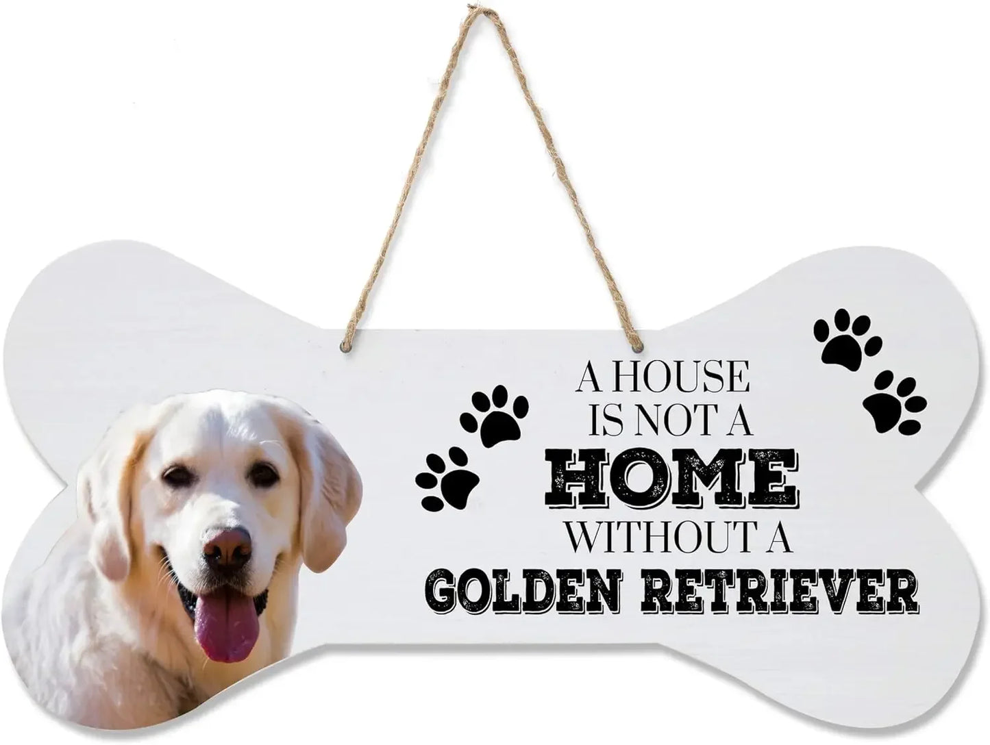 Home is Where My Dog is Pet Quote Dog Bone Wall Wooden Hanging Signs Dog Lovers Gifts for Women Dog Owner Gift for Home Decor