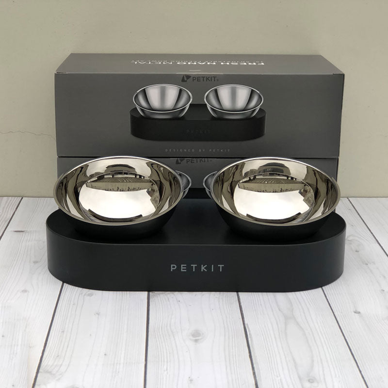 PETKIT Stainless Steel Pet Adjustable Feeding Bowl Double Feeder Bowls Water Cup Cat dog Drinking Bowls for pets feeding | Pampered Pets