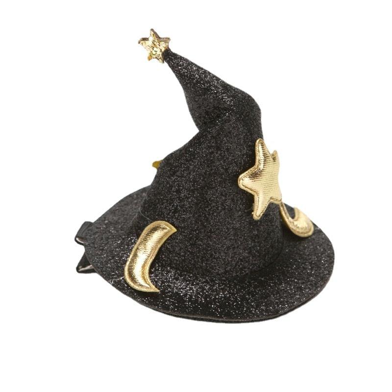 Pet Halloween Hair Accessories New Pet Funny Decoration Halloween Selling Cute Wizard Hat Hairpin Clip Dog Grooming - Pampered Pets