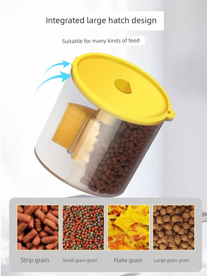 Fish Tank Automatic Pet Feeder Small Fish Feeder Goldfish Koi Intelligent Timing Fish Feeding Machine Feeding Fish Turtle Handy Gadget