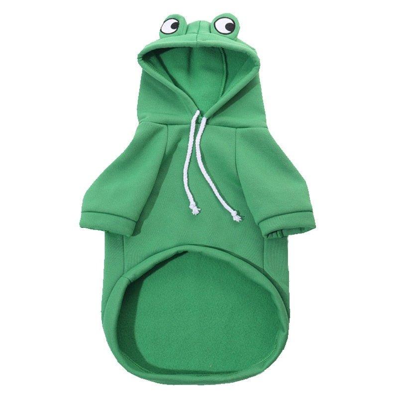 Pet Dog Hoodie-Dog Basic Sweater Coat Cute Frog Shape Warm Winter Jacket Cat Cold Weather Clothes Outfit Outerwear Dog Halloween - Pampered Pets