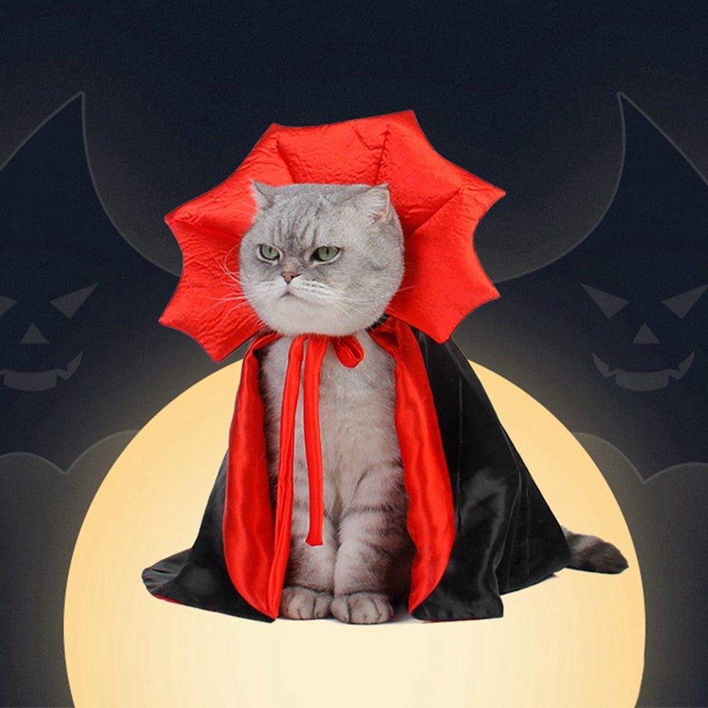 Cute Halloween Pet Costumes Cosplay Vampire Cloak For Small Dog Cat Kitten Puppy Dress Kawaii Pet Clothes Cat Accessoties Gift - Pampered Pets