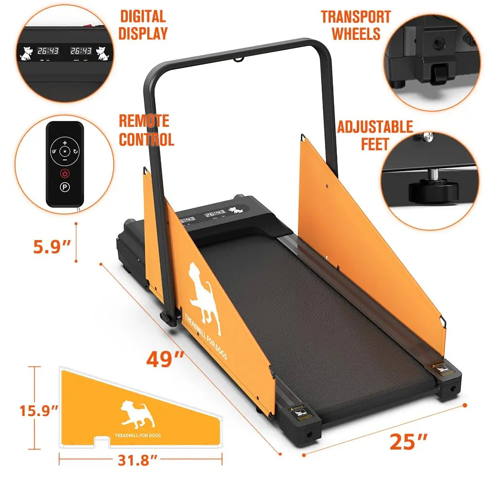 Dog Treadmill for Small Medium Dogs 2.5 Hp 220lbs Foldable Pet Treadmill for Doggy Running Machine 2 in 1 Dog Pacer Treadmill Pa