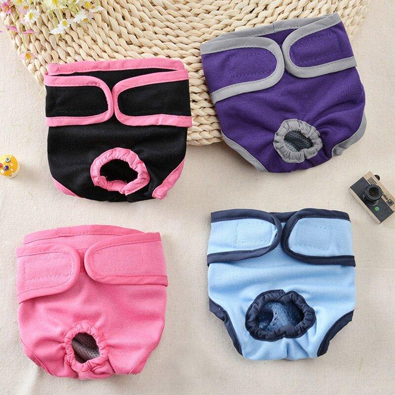 Pet Physiological Pants Diaper Sanitary Washable Female For Small Dog Panties Shorts Puppy Underwear Short Diaper Pet Underwear - Pampered Pets