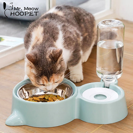 Hoopet Cat Bowl Dog Water Feeder Bowl Cat Kitten Drinking Fountain Food Dish Pet Bowl Goods - Pampered Pets