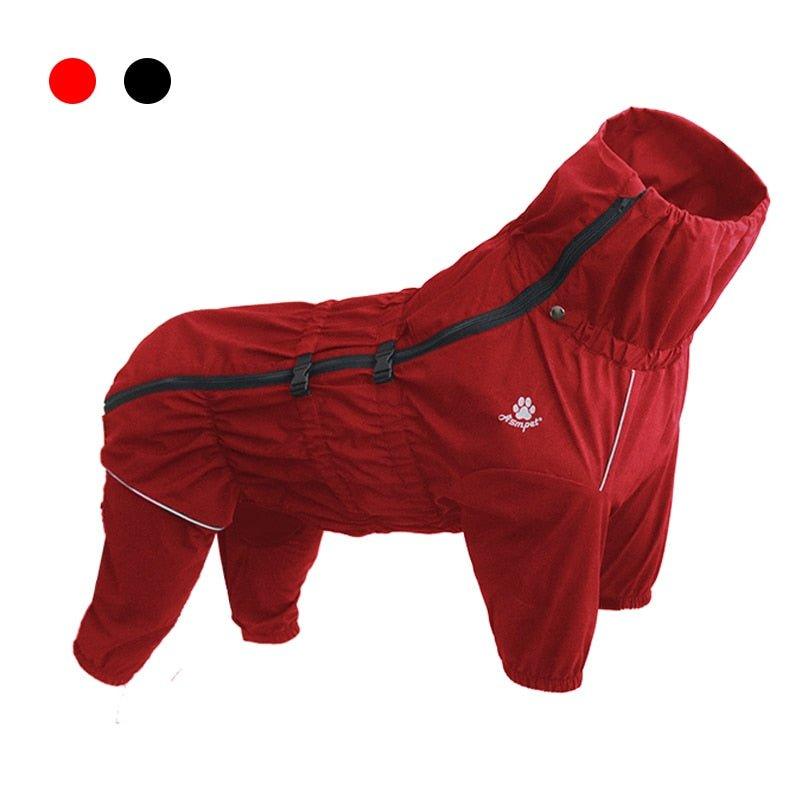 Pet Dog Coat Outdoor Jacket Pet Waterproof Winter Warm Clothes Big Jumpsuit Reflective Raincoat For Medium Large Dogs - Pampered Pets