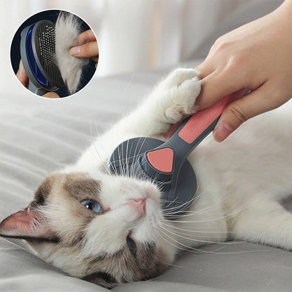 Cat Comb Brush Pet Hair Removes Comb For Cat Dog Pet Grooming Hair Cleaner Cleaning Pet Dog Cat Supplies Self Cleaning Cat Brush - Pampered Pets