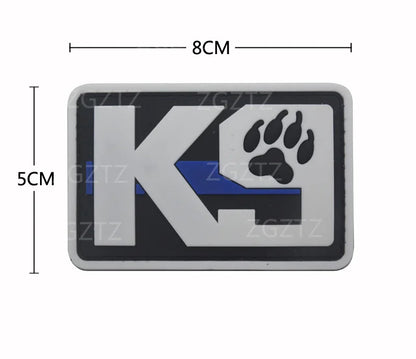 3D K9 UNIT Patches Trooper Tactical pvc K-9 SERVICE DOG ESA rubber Badge Applique