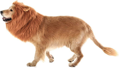 Funny Pet Hat Lion Mane for Dogs Cat Cosplay Dress Up Puppy Lion Wig Costume Party Decoration Halloween Pet Supplies - Pampered Pets