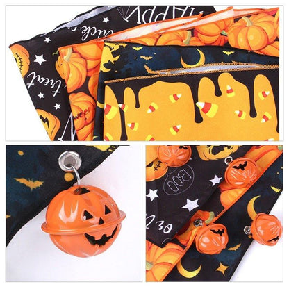 Halloween Pet Scarf Pumpkin Dog Bandana with Bell Funny Dog Cat Triangle Towel Witch Puppy Bibs Dress Up Halloween Pet Supplies - Pampered Pets