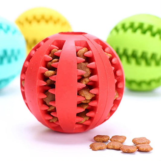 Pet Dog Toy Interactive Rubber Balls for Small Large Dogs Puppy Cat Chewing Toys Pet Tooth Cleaning Indestructible Dog Food Ball - Pampered Pets