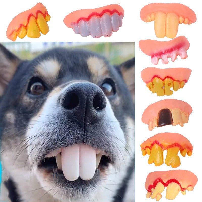 False Teeth For Dog Funny Dentures Pet Decorating Supplies Halloween Cosplay Humans And Vampires Toys Tricky Funny Dentures - Pampered Pets