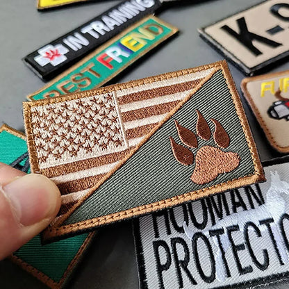 K9 Army Dog Embroidery Patch Rescue Dog Morale Badges Service Dog Vest Best Friend Dont Pet Me Stickers Tactical Accessories
