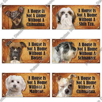 Putuo Decor-Wood Plaque for Dog, Hanging Sign, Wooden Plaque, House Decoration, Dog Kennel