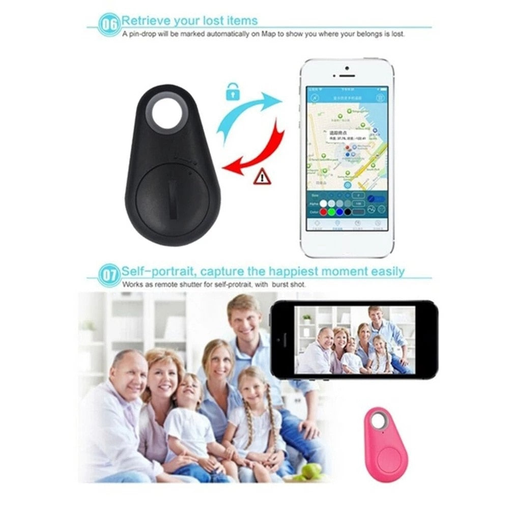 Mini Fashion Smart Dog Pets Bluetooth 4.0 GPS Tracker Anti-lost Alarm Tag Wireless Child Bag Wallet Key Finder Locator | Pampered Pets