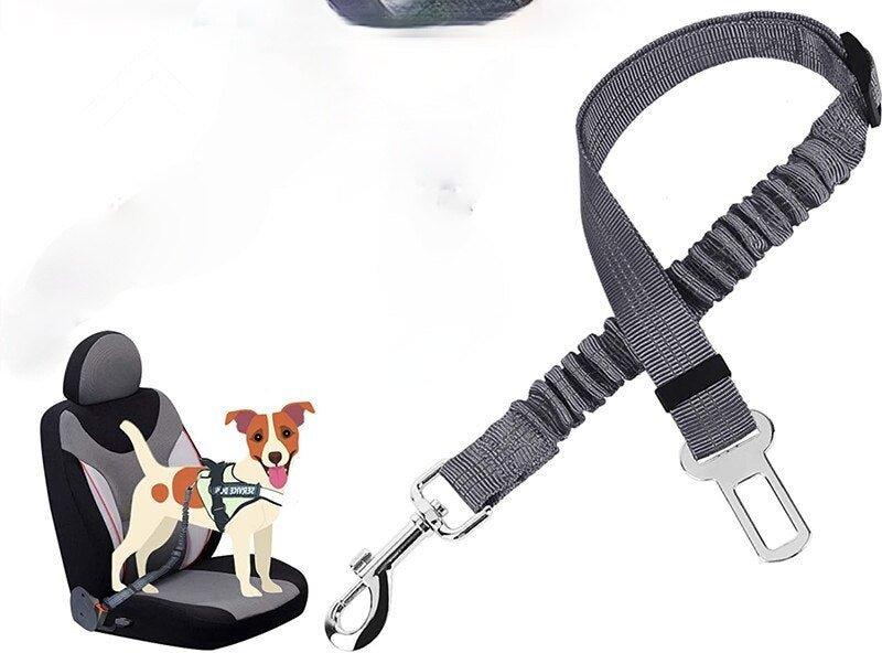 Two-in-one Nylon Adjustable Dogs Harness Collar Pet dog Accessories Pet Car Seat Belt Lead Leash Backseat Safety Belt - Pampered Pets