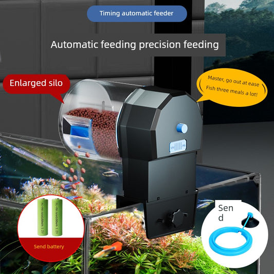 Fish Tank Automatic Pet Feeder Fish Tank Timing Turtle Feeding Machine Automatic Fish Feeding Handy Gadget Fish Feeding Ring