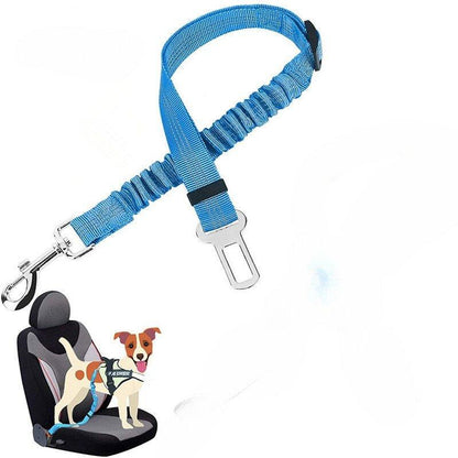 Two-in-one Nylon Adjustable Dogs Harness Collar Pet dog Accessories Pet Car Seat Belt Lead Leash Backseat Safety Belt - Pampered Pets