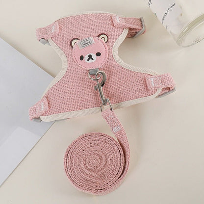 Newest Cute Rabbit Harness and Leash Set Bunny Pet Accessories Vest Harnesses Rabbit Leashes for Outdoor Walking Pets Supplies - Pampered Pets