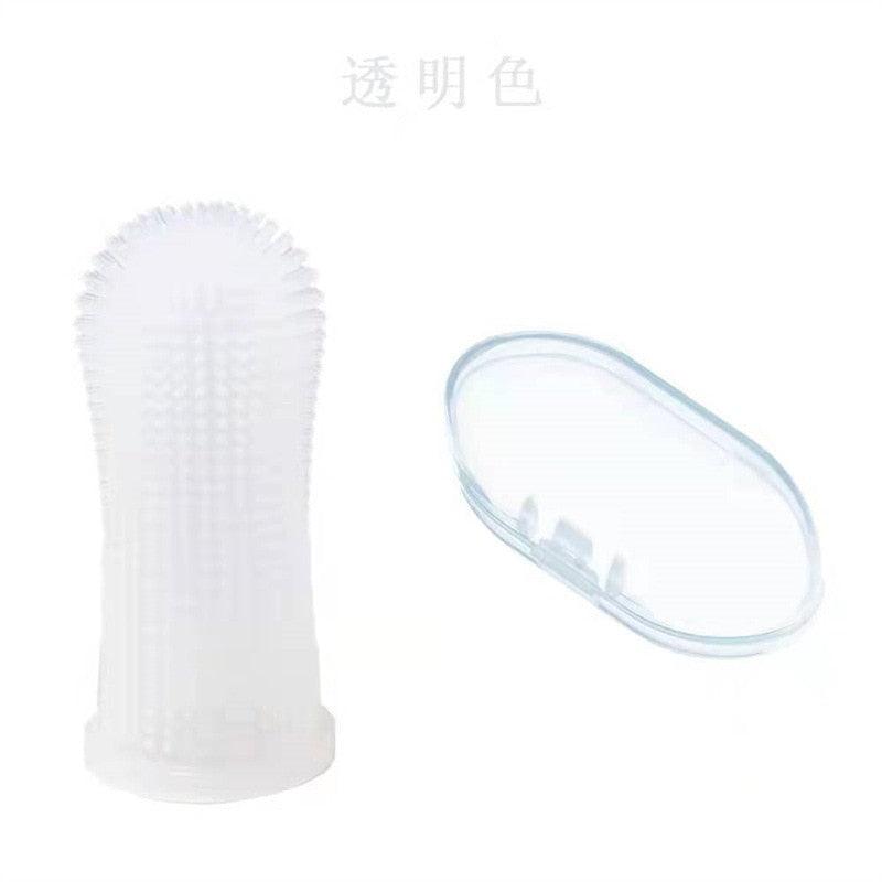 Dog Super Soft Pet Finger Toothbrush Teeth Cleaning Bad Breath Care Nontoxic Silicone Tooth Brush Tool Dog Cat Cleaning Supplies - Pampered Pets