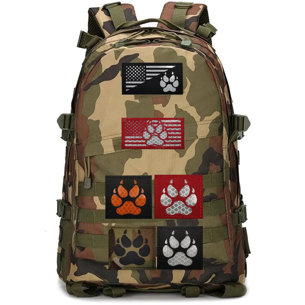 Outdoor Dog Claw Bag with Badge Infrared American Flag K9 Dog Claw K-9 Tactical Morale Fastener Patch