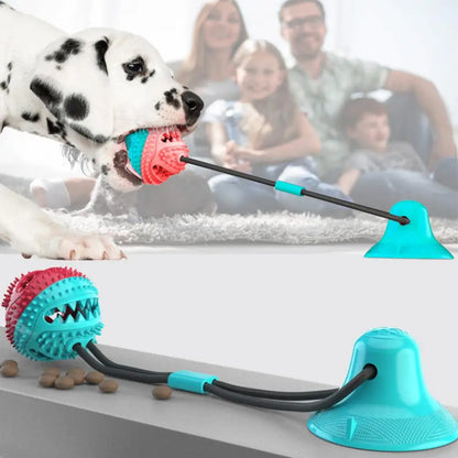 Dog Chew Toys，for Aggressive Chewers，Interactive Dog Suction Cup Toy，Teething Rope Toy，Dog Puzzle Treat Food Dispensing Ball Toy