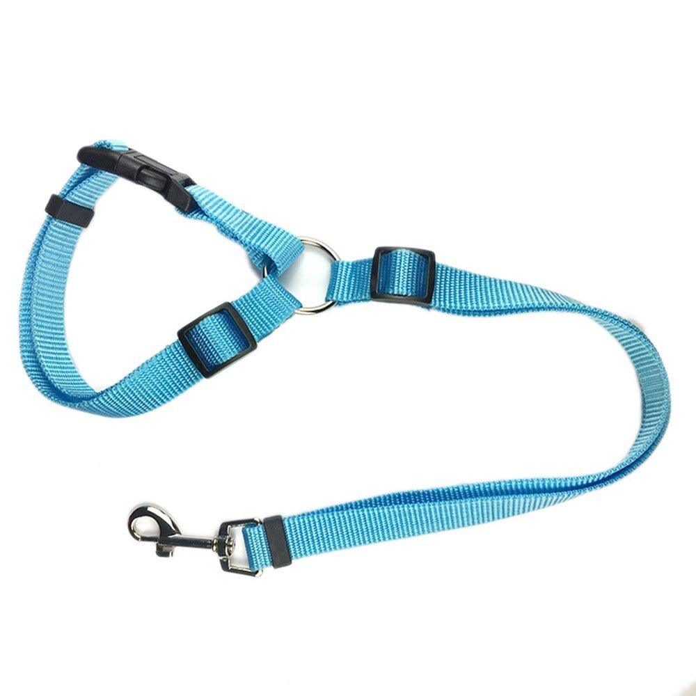 Two-in-one Nylon Adjustable Dogs Harness Collar Pet dog Accessories Pet Car Seat Belt Lead Leash Backseat Safety Belt - Pampered Pets