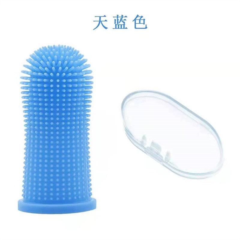 Dog Super Soft Pet Finger Toothbrush Teeth Cleaning Bad Breath Care Nontoxic Silicone Tooth Brush Tool Dog Cat Cleaning Supplies - Pampered Pets