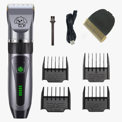 Dogs Clipper Grooming Clipper Kit USB Professional Rechargeable Low-Noise Clipper For Dog  Pets Hair Trimmer Display Battery - Pampered Pets