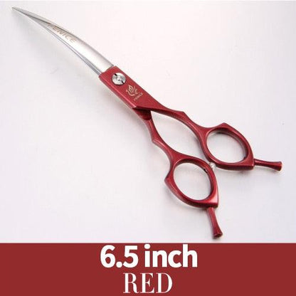 Fenice 6.5/7.0 inch Colorful Professional Pets Grooming Scissors Curved Dogs Hair Cutting Shear Japan 440C - Pampered Pets