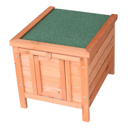 PawHut Conejera Madera de Exterior Jaula para Conejo Cobaya Casa para Animal Pequeno 51x42x43cm