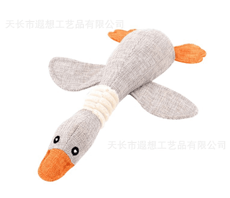 Chewing Sound Goose Cloth Toy - Pampered Pets