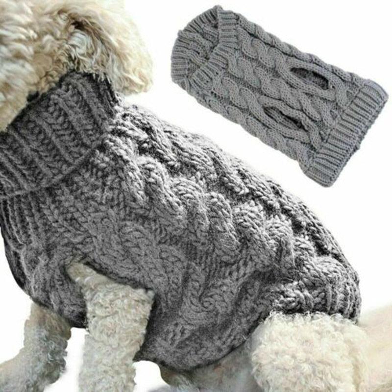 Soft Winter Cable Knit Sweater - Pampered Pets