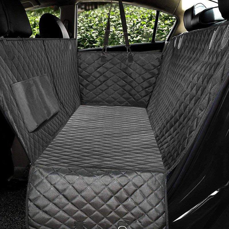 Dog Car Seat Cover View Mesh Pet Carrier Hammock Safety Protector Car Rear Back Seat Mat With Zipper And Pocket For Travel - Pampered Pets