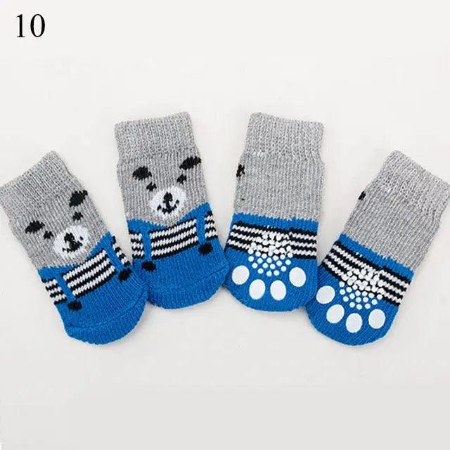 4Pcs Set Knitted Pet Socks - Pampered Pets