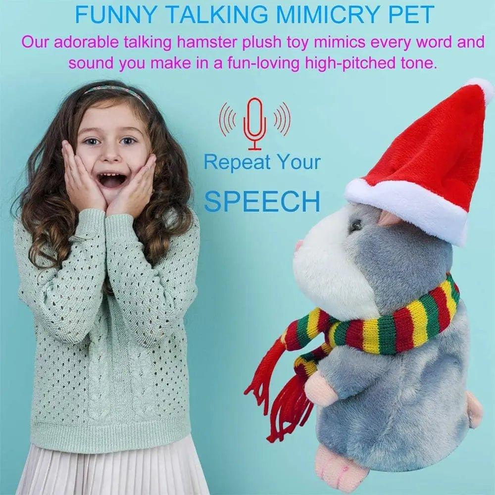 Talking Hamster Electronic Plush Mouse Pet Speak Sound Record Toy - Pampered Pets