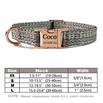 Personalized Nylon Dog Collar - Pampered Pets