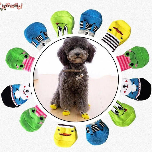 4Pcs Set Knitted Pet Socks - Pampered Pets