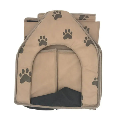 Portable Detachable Small Dog House Latter Cute Paw Print Foldable Dog Cat Sleeping House Washable Soft Pet Nest Fast Delivery - Image #3